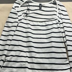 H&M Monochrome Striped Long Sleeve